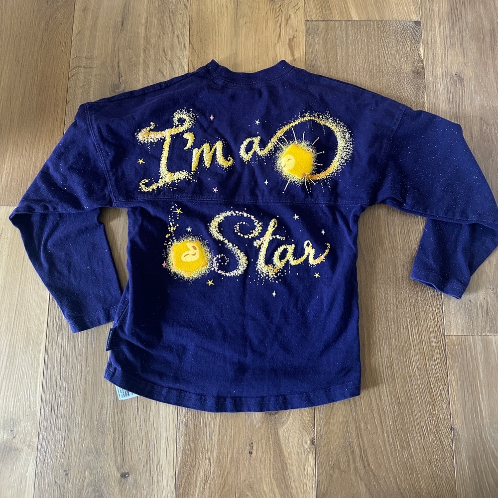 Disney Parks spirit Jersey glitter Long-Sleeve puff Star "Wish" little girls 5/6